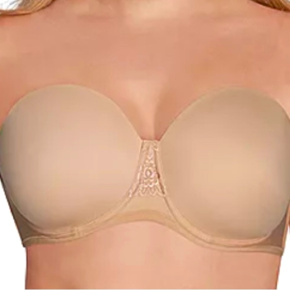Vanity Fair Beige Strapless Bra with Adjustable Straps